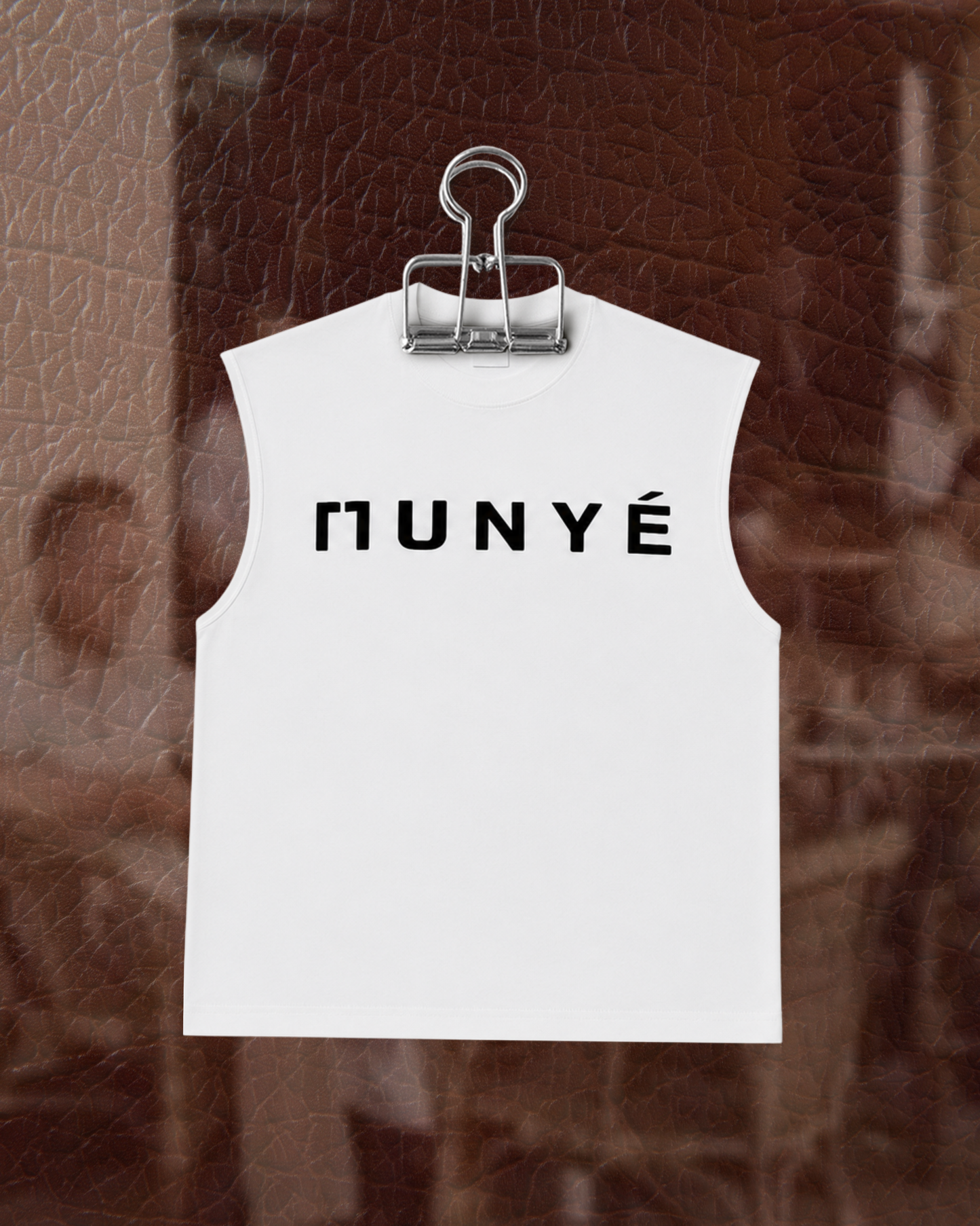 MUNYÉ Sleeveless Oversized Tee | White