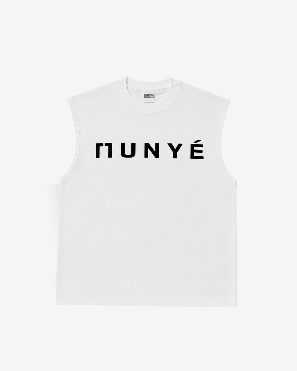 MUNYÉ Sleeveless Oversized Tee | White