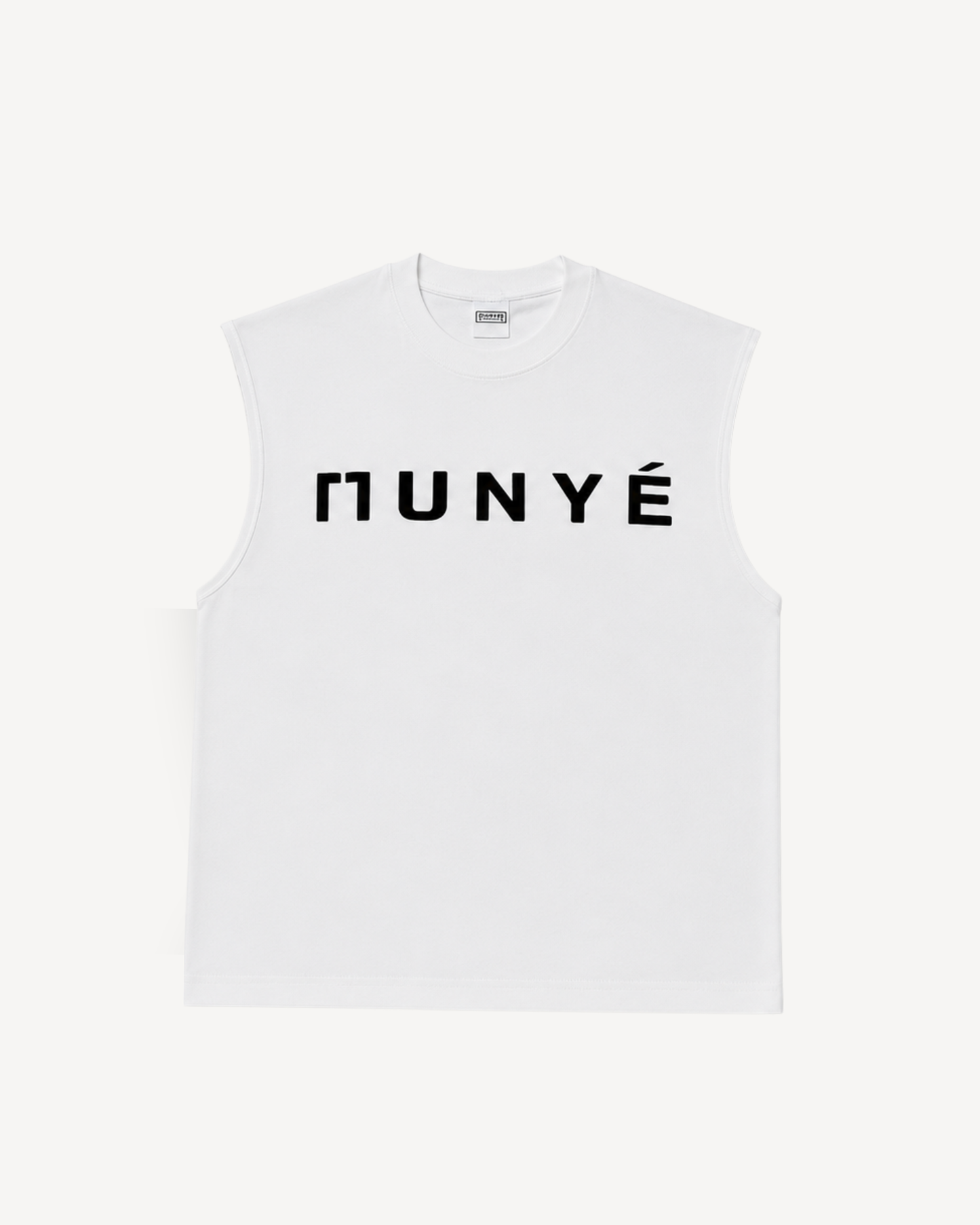 MUNYÉ Sleeveless Oversized Tee | White