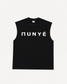 MUNYÉ Sleeveless Oversized Tee | Black